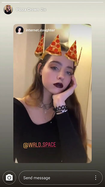 instagram maskeleri nasıl indirilir - pizza crown