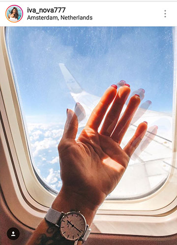 instagram bir uçakta yaz fotoğrafı
