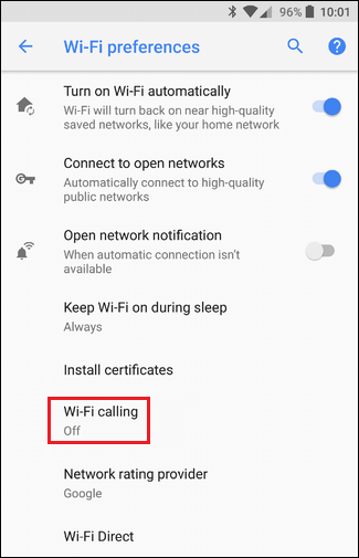 Wi-Fi çağrısı Onur kapatma