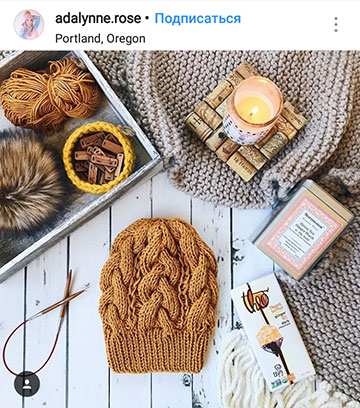 instagram için sonbahar fotoğraf fikirleri - düzen örme şapka