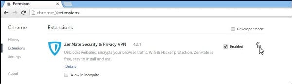 Tarayıcınızın VPN uzantılarını kaldırın