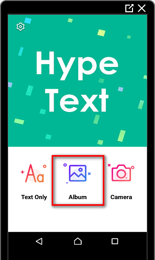 Instagram için HypeText'te albüm işlevi